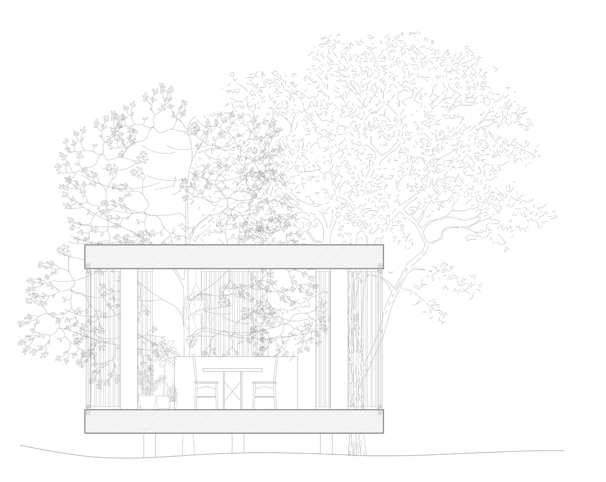 Nyckelfärdigt hus med pergola